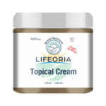 A jar of Lifeoria tropical cream.