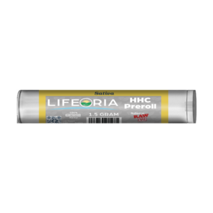 LIFEORIA A tube of LIFEORIA hcm powder on a black background.