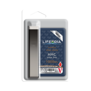 LIFEORIA A package containing Liforia HC e-liquid.