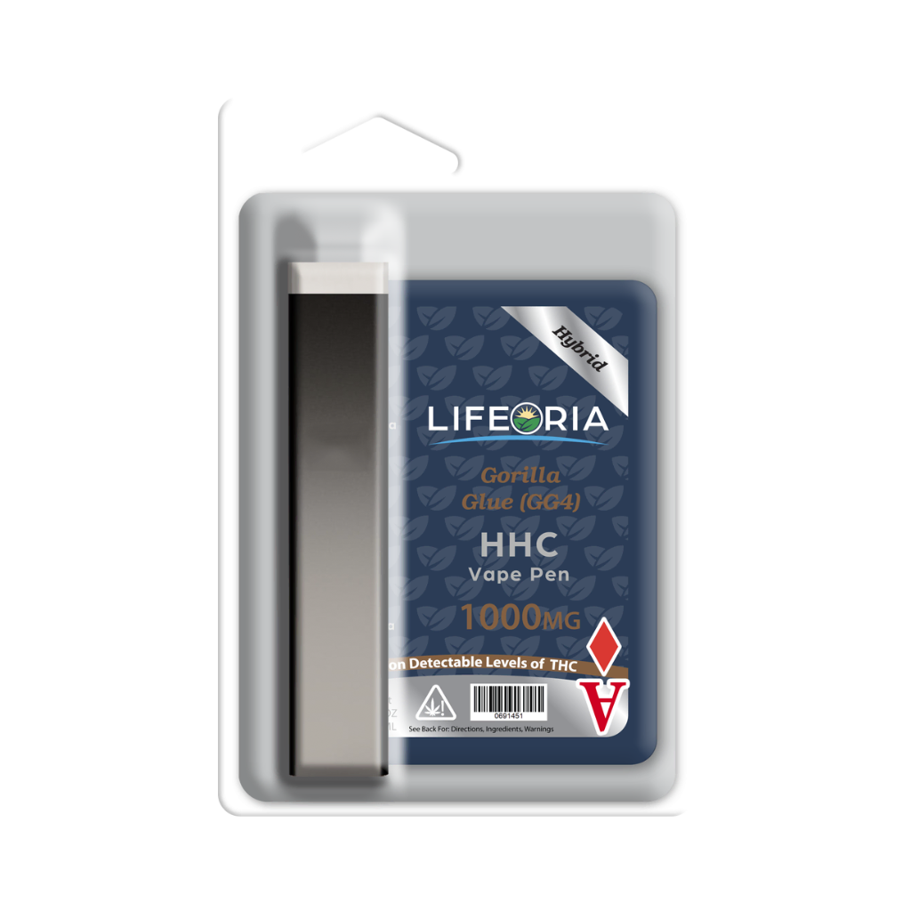 LIFEORIA A package containing Liforia HC e-liquid.